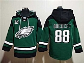 Men's Philadelphia Eagles #88 Dallas Goedert Green Lace-Up Pullover Hoodie,baseball caps,new era cap wholesale,wholesale hats